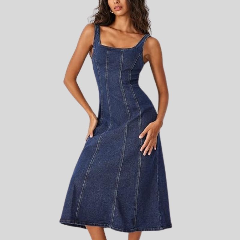 Denim med volanger