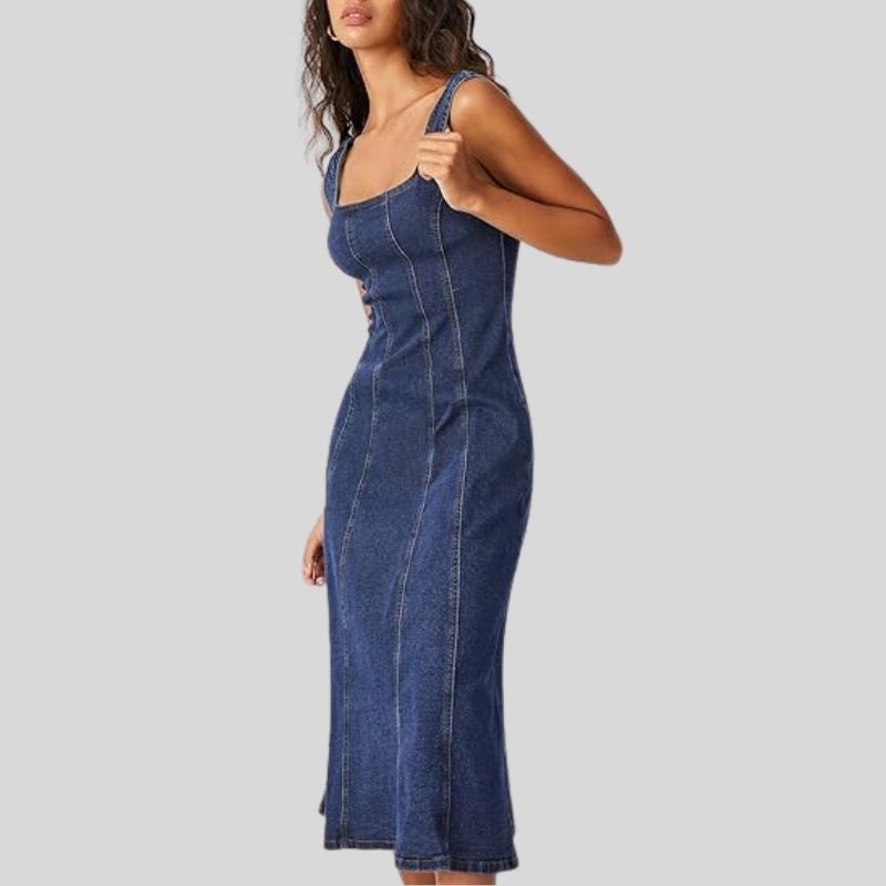 Denim med volanger
